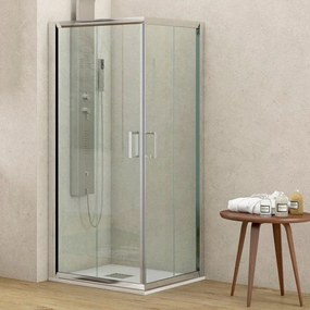 Kamalu - box doccia ad angolo 70x70 altezza 170 cristallo trasparente k410