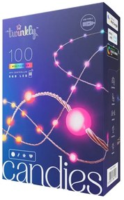 Twinkly TWKP100RGB-T - LED RGB Dimmerabile Catena natalizia 100xLED 8 m USB Wi-Fi