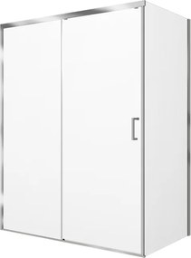 Porta doccia L 77-78 cm x H 200 cm per nicchia in vetro trasparente SP. 6 mm, profilo lucido cromo, serie Jazz