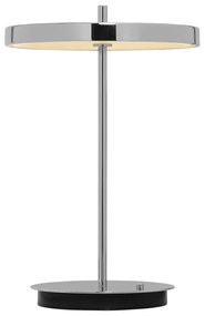 Lampada da tavolo dimmerabile a LED in argento con paralume in metallo (altezza 31 cm) Asteria Move - UMAGE