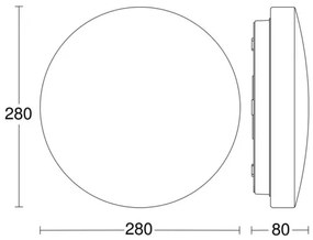 Steinel 069704-LED Plafoniera da bagno RSPRO P1 LED/8,2W/230V 3000K IP54