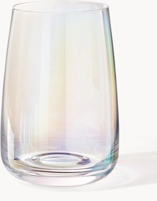 Set di 4 bicchieri da long drink in vetro soffiato iridescente Ellery