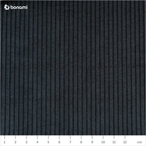 Divano letto in velluto a coste nero-antracite 244 cm Base - Karup Design