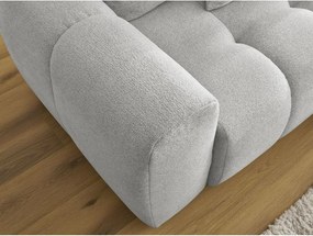 Divano angolare grigio chiaro allungabile/con contenitore (con penisola a destra/con chaise lounge) con rivestimento in ciniglia Roxelane – Bobochic Paris