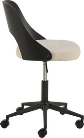 Sedia da ufficio nera/beige Lucy – Actona