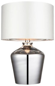 Endon 61198 - Lampada da tavolo WALDORF 1xE27/10W/230V cromo lucido/bianco