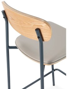 Set di sbagelli da bar beige in imbottito 2 pz (altezza della seduta 65,5 cm) Saula – Marckeric