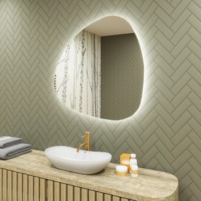 Specchio da bagno LED di forma irregolare J221