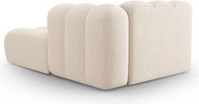 Chaise longue componibile color crema (con penisola a destra) Lupine – Micadoni Home