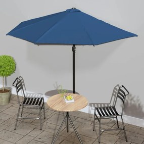 Ombrellone Balcone Palo İn Alluminio Blu 300x155x223cm A Metà /