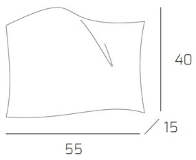 Applique Contemporanea Wing Metallo Vetro Bianco Satinato 4 Luci E27 55Cm