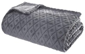 Coperta Atmosphera Plaid Winter Rhombus Grigio (230 x 180 cm)