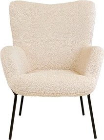 Poltrona color crema con rivestimento in pelliccia sintetica Glasgow – Bonami Essentials