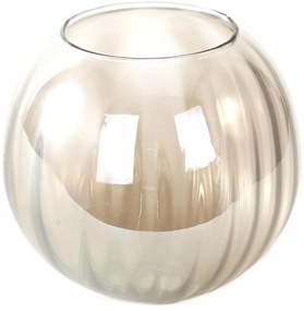 Vetro di ricambio per lampadario OTTICO E27, diametro 18 cm, marrone fumé