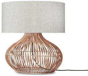 Lampada da tavolo con paralume in tessuto color crema e naturale (altezza 60 cm) Kalahari - Good&amp;Mojo