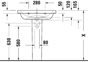 Duravit 23996500002 - Lavabo sospeso D-CODE 65x48 cm ceramica/bianco lucido