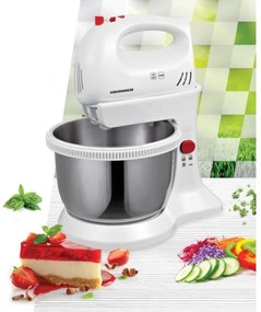 Heinner HMBR-300W - Sbattitore a mano con ciotola girevole 300W/230V bianco