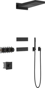 Mexen Fall set doccia da incasso, nero - 7602-04-70