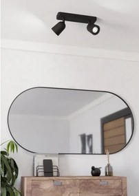 Eglo 901953 - Faretto CAMALDOLI 2xGU10/10W/230V nero
