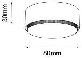 Brosline 1260 - Faretto DROP 1xGX53/9W/230V nero