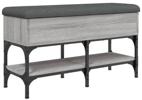 Panca porta scarpe grigio sonoma 82x32x45 cm legno multistrato