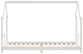 Giroletto per bambini bianco 80x200cm in legno massello di pino