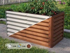 PRIMEYARD 150 x 60 x 60 cm Orto rialzato, acciaio corten, look ruggine - (GFPV00965)