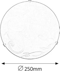 Rabalux 1845 - Plafoniera SCROLL 1xE27/60W/230V