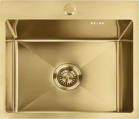 Lavello in acciaio Leo 50 BRUSH GOLD