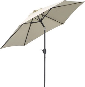 Ombrellone da Giardino Ø2.7x2.35 m Palo Ø38 mm in Alluminio Inclinabile Bianco...