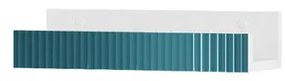 Mensola per bagno Niwa L 40 cm laccato opaco bianco con vetro blu pacifico