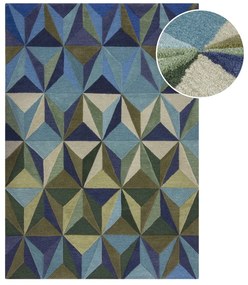 Tappeto in lana blu 120x170 cm Reverie - Flair Rugs