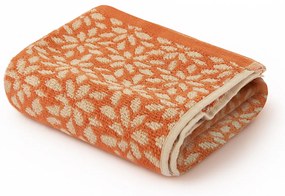 Telo doccia 90x140 cm fiori arancione in cotone