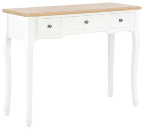 Tavolo Consolle Da Trucco Con 3 Cassetti Bianco /