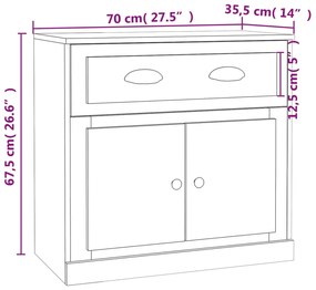 Credenze 2 pz Bianco Lucido in Legno Multistrato