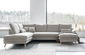 Divano letto angolare beige (angolo sinistro/"U") Charming Charlie - Miuform