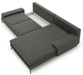 Divano letto angolare grigio scuro, angolo destro Planet - Windsor &amp; Co Sofas