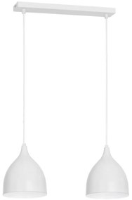 Lampadario a sospensione con filo NOAK 2xE27/15W/230V bianco