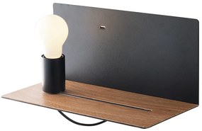 Lampadario Applique Flash Eclettico USB Colore Nero 40W Mis 33 x 15 x 18 cm