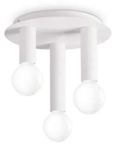 Plafoniera Contemporanea Petit Metallo Bianco 3 Luci E27 42W Ip20