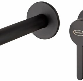 Rubinetto per lavabo ad incasso getto laminare cristallino Baleno nero spazzolato opaco JACUZZI RUBINETTERIA