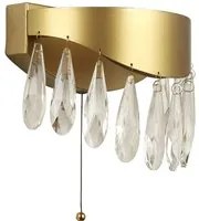 Applique Classica Gioiello Acciaio Oro Vetro Led 5W 4000K