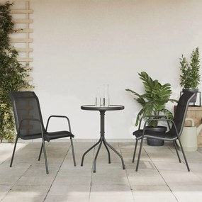 Set Da Pranzo Da Giardino 3 Pz İn Acciaio Nerooutdoor /