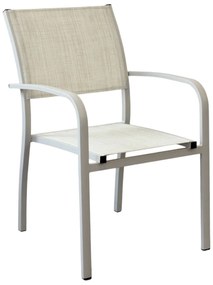 TORRES - poltrona con struttura in alluminio verniciato bianco, antracite, taupe o tortora