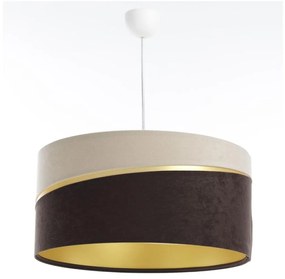 Lampadario a sospensione con filo SWING 1xE27/60W/230V marrone/beige/oro