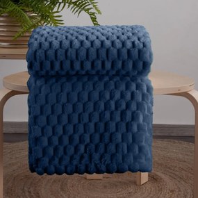 Coperta spessa in blu con un motivo moderno Larghezza: 200 cm | Lunghezza: 220 cm