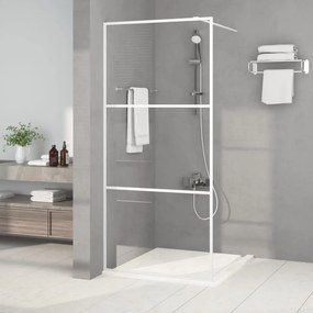 Parete Doccia Walk İn Bianca 90x195 Cm Vetro Trasparente Esg /