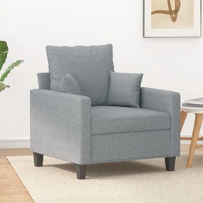 Poltrona Grigio Chiaro 60 Cm İn Tessuto /