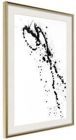 Poster  Ink Splash  Cornice Quadri Cornice d'oro con passe-partout, Larghezza x Altezza Home decor 20x30