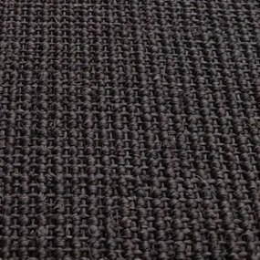 Tappeto in Sisal per Tiragraffi Nero 80x350 cm